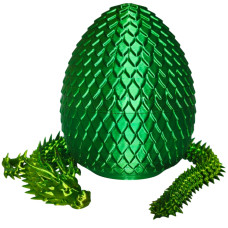 Іграшка рухлива антистрес 3D Дракон у яйці жовто-зелений градієнт 42 см 